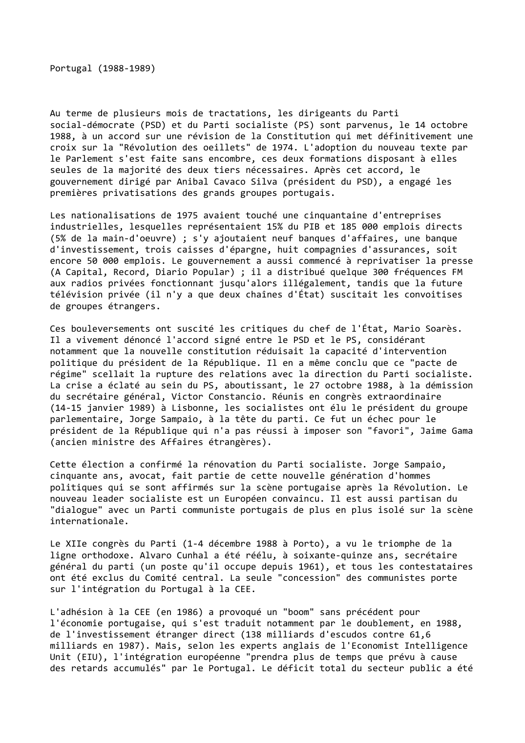 Prévisualisation du document Portugal (1988-1989)