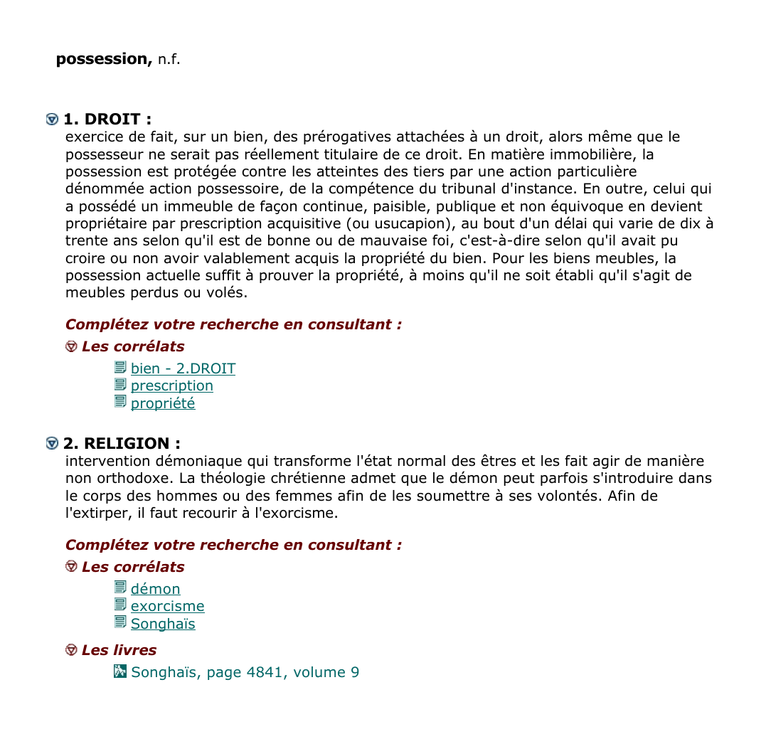 Prévisualisation du document possession, n.