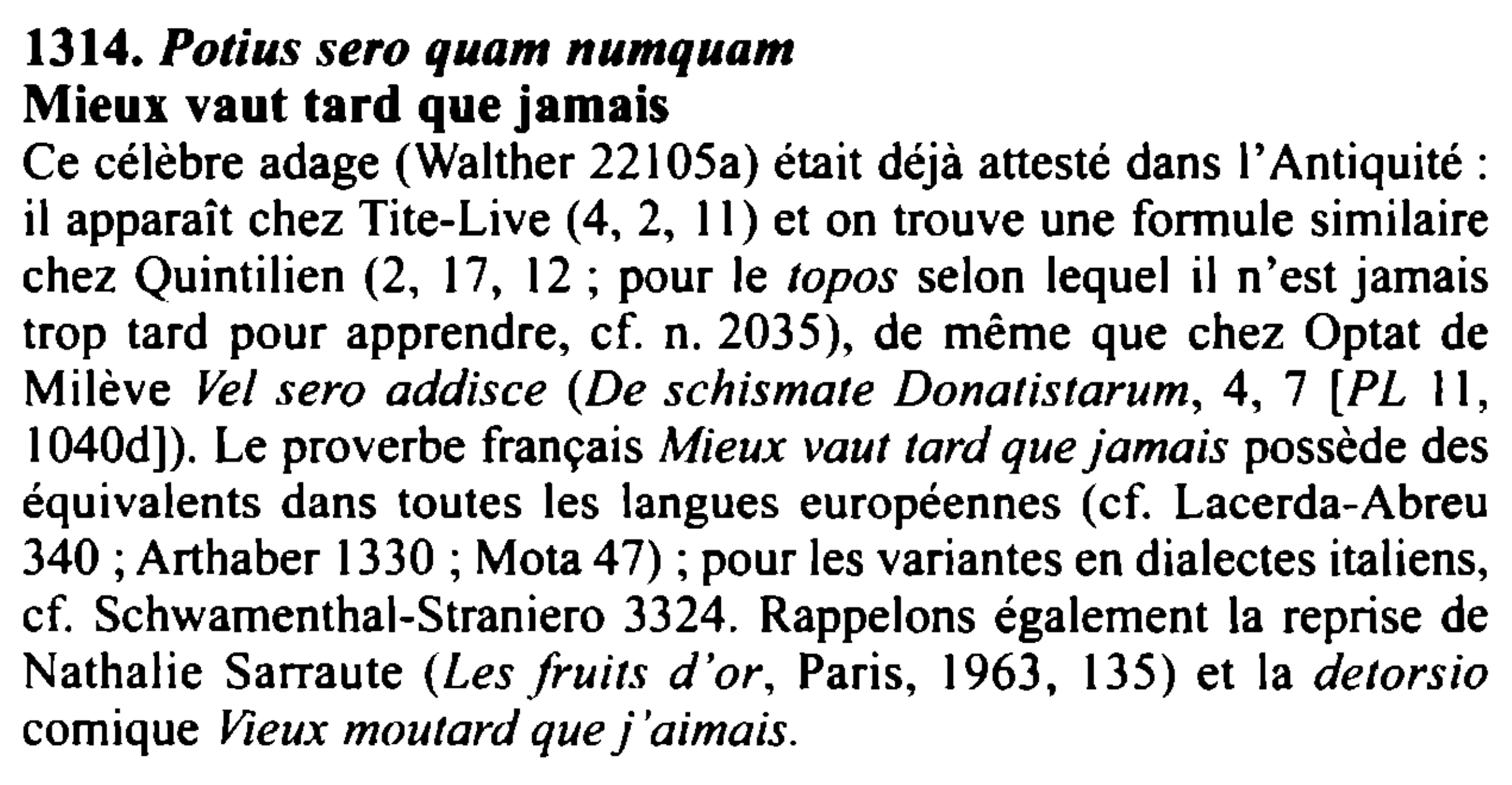 Prévisualisation du document Potius sero quam numquam