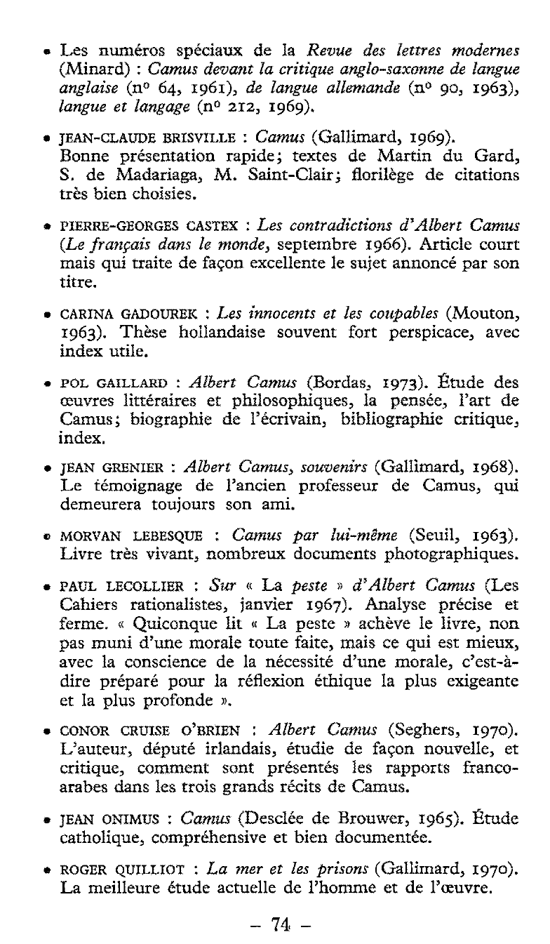 Prévisualisation du document Pour étudier « La peste » de Camus