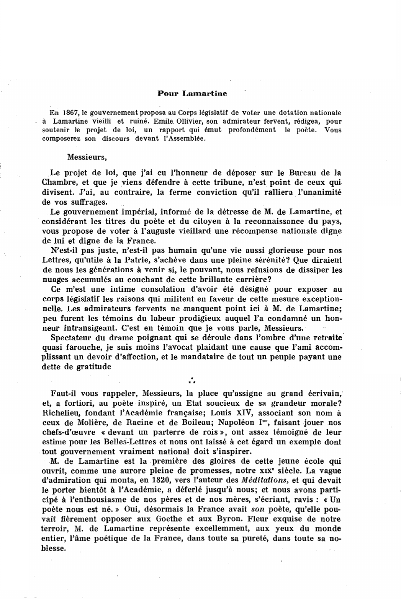 Prévisualisation du document Pour Lamartine