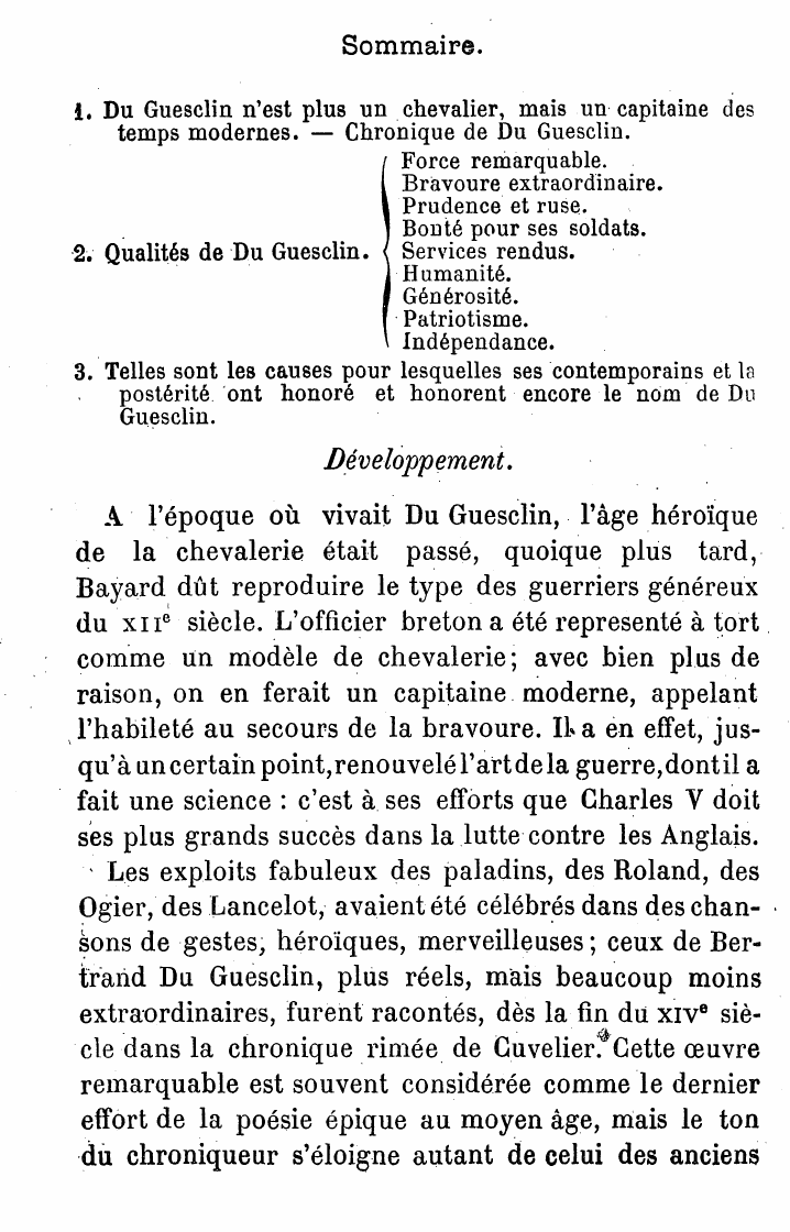 Prévisualisation du document Pour quelles causes le nom de Du Guesclin est-il resté populaire ?