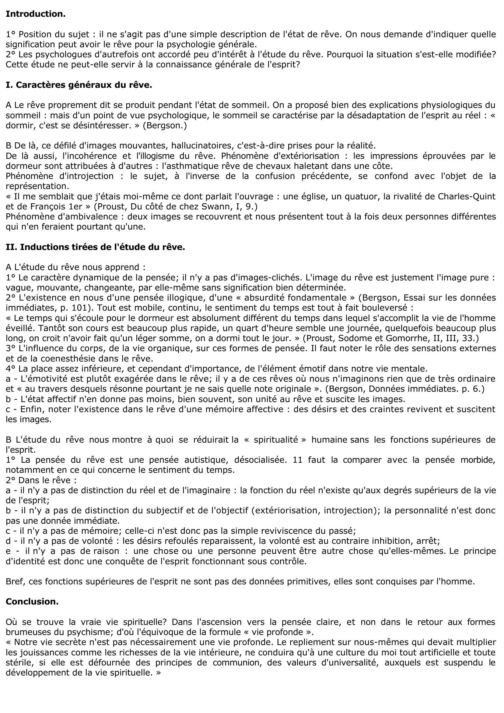 Prévisualisation du document Pour quelles raisons le rêve est-il considéré par la psychologie moderne comme un phénomène particulièrement significatif ?