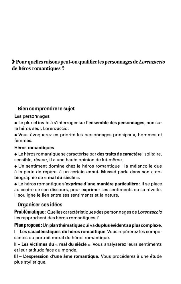 Prévisualisation du document Pour quelles raisons peut-on qualifier les personnages AeLorenzaccio de héros romantiques ?