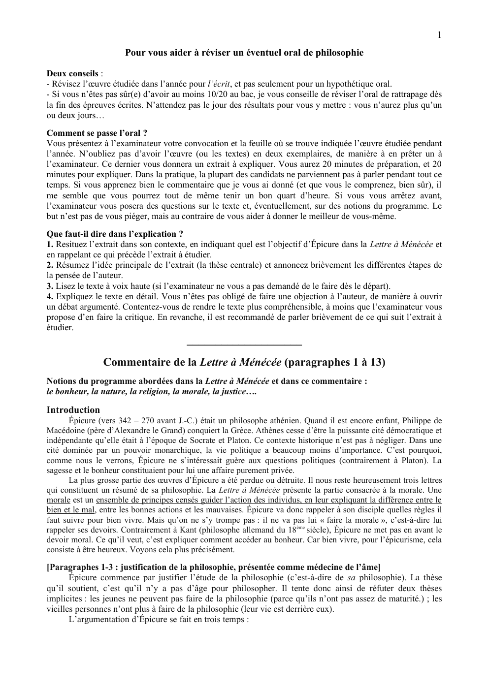 Prévisualisation du document Pour vous aider à réviser un éventuel oral de philosophie