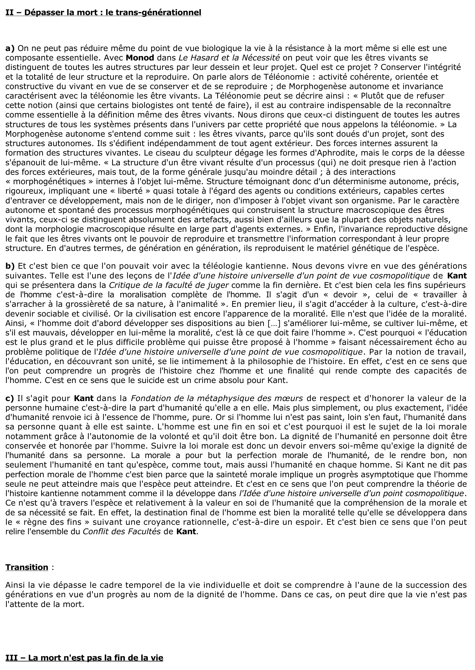 Prévisualisation du document Pourquoi donc vivre si l'on doit mourir ?