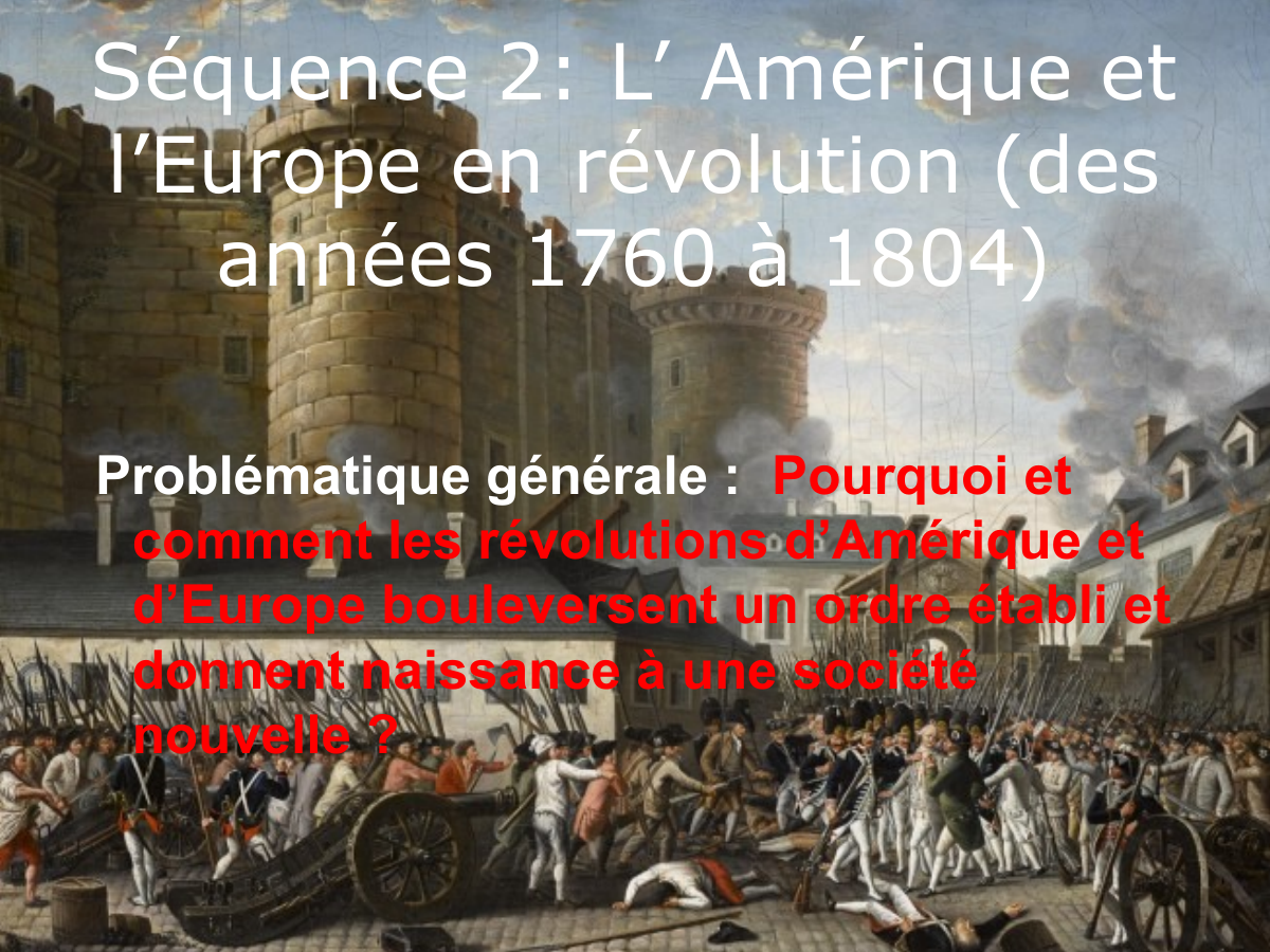 Prévisualisation du document Pourquoi et comment les révolutions d’Amérique et d’Europe bouleversent un ordre établi et donnent naissance à une société nouvelle ?