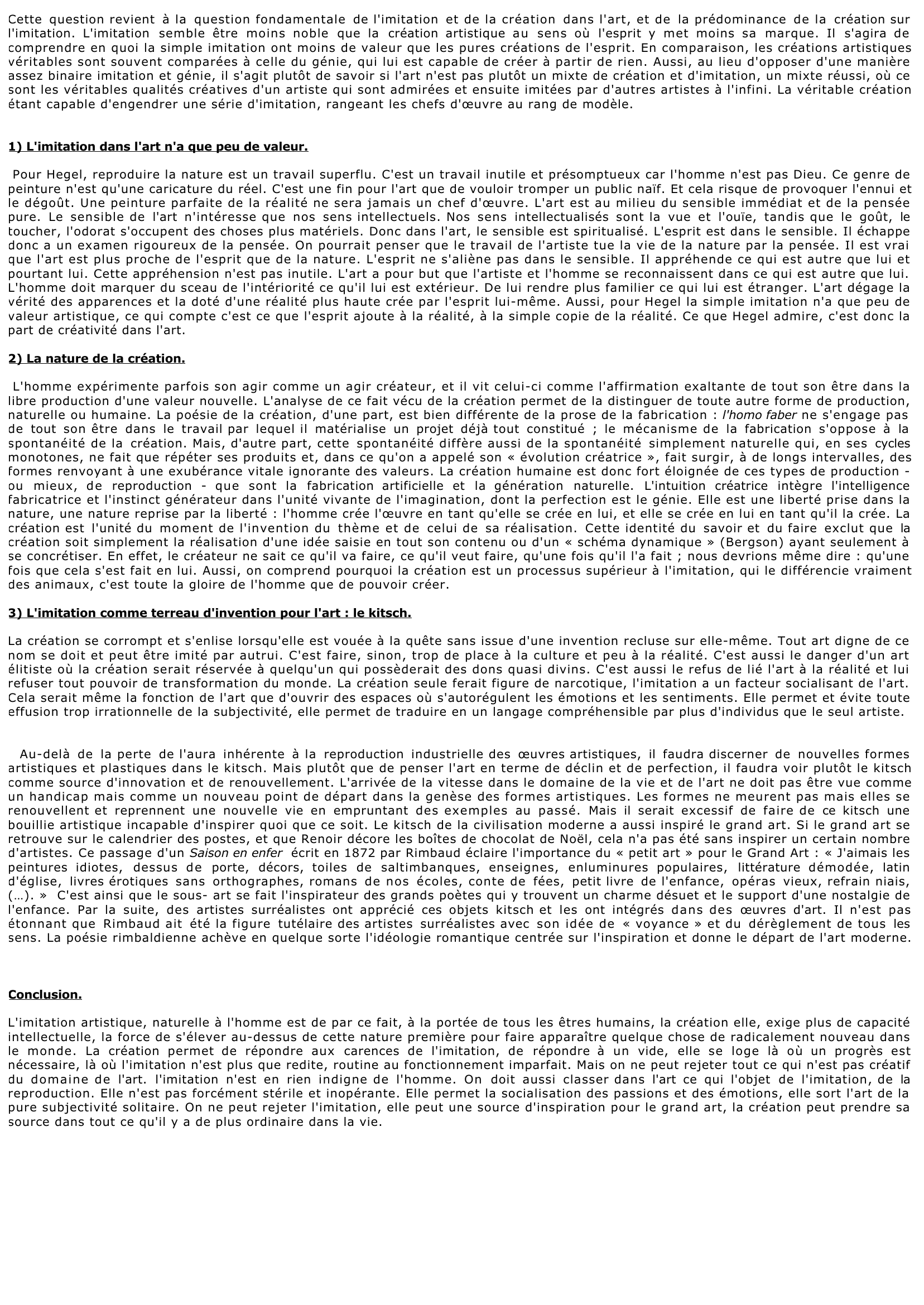 Prévisualisation du document Pourquoi les productions qui surgissent de l'esprit humain ont-elles plus de valeur que les oeuvres