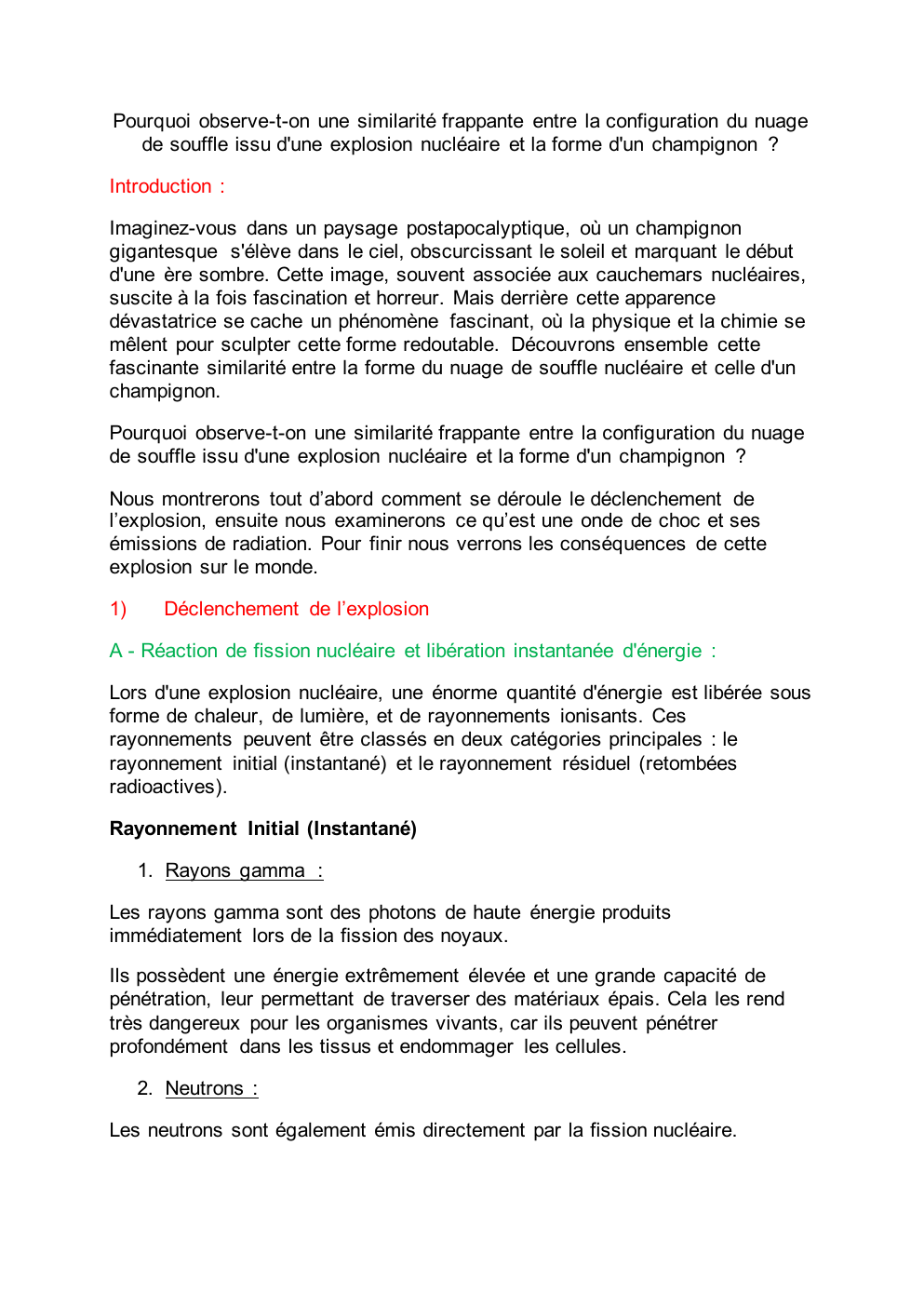 Prévisualisation du document Pourquoi observe-t-on une similarité frappante entre la configuration du nuage de souffle issu d'une explosion nucléaire et la forme d'un champignon ?