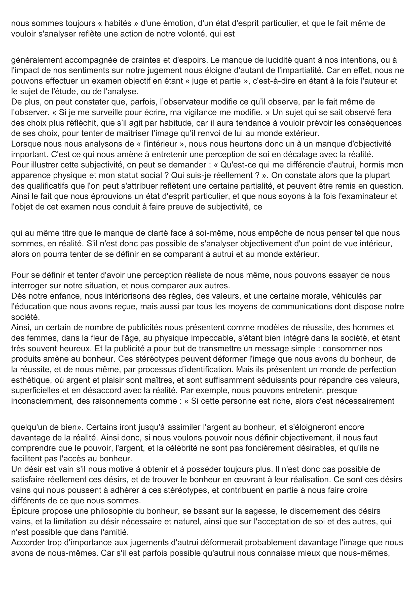 Prévisualisation du document Pourquoi Suis-Je Si Différent De Ce Que Je Pense Être ?