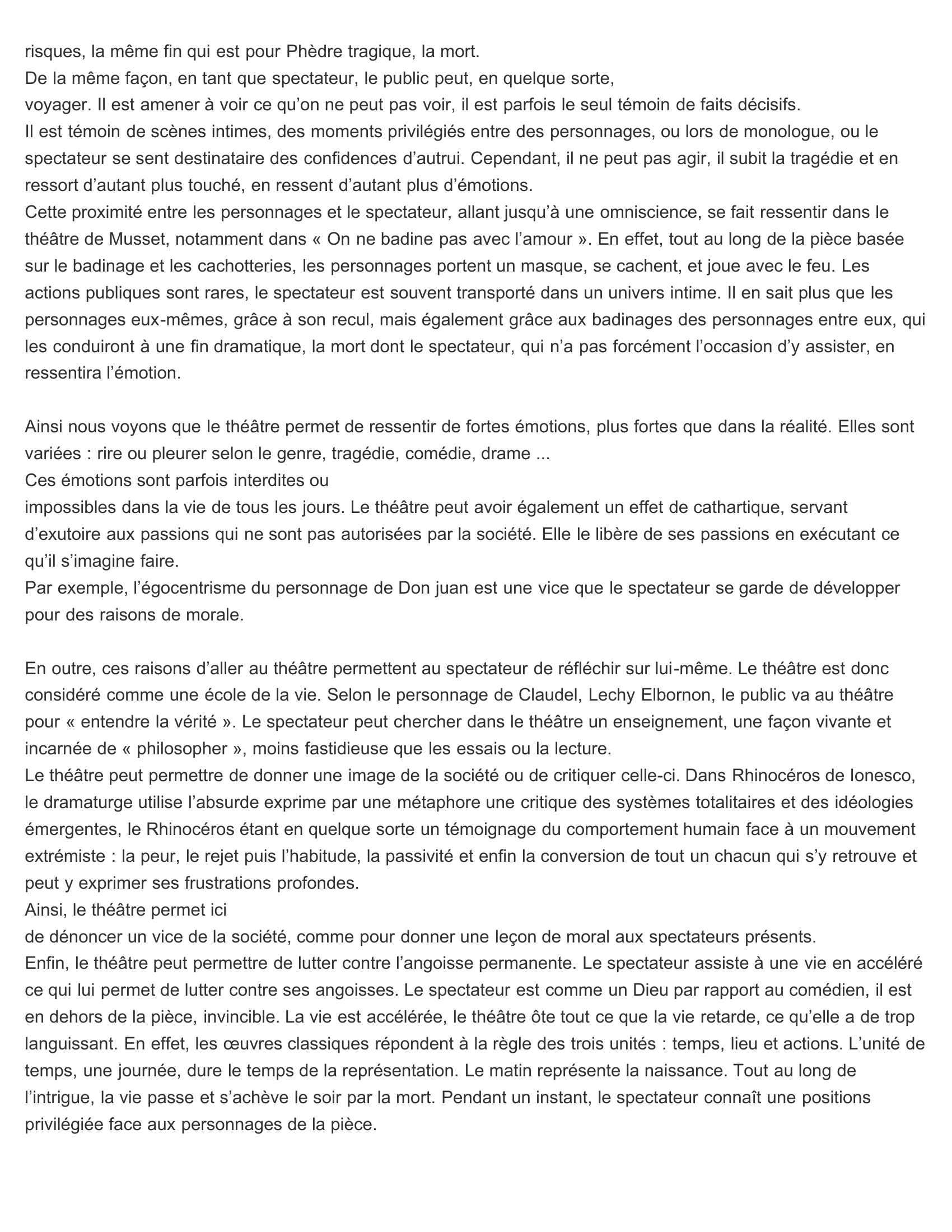 Prévisualisation du document Pourquoi va t on au théatre?