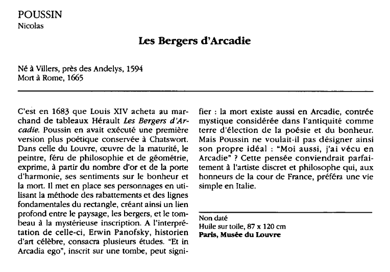 Prévisualisation du document POUSSINNicolas:Les Bergers d'Arcadie.