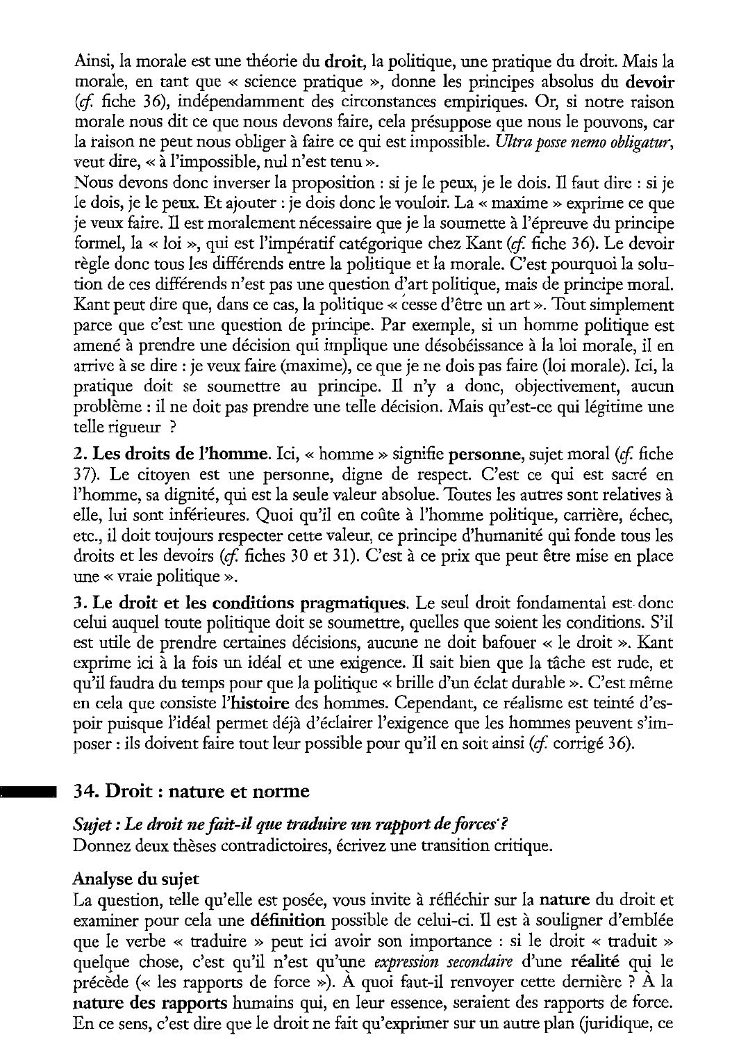 Prévisualisation du document Pouvoir et droit Texte de Kant.