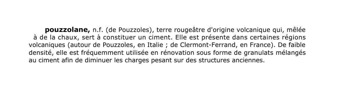 Prévisualisation du document pouzzolane, n.