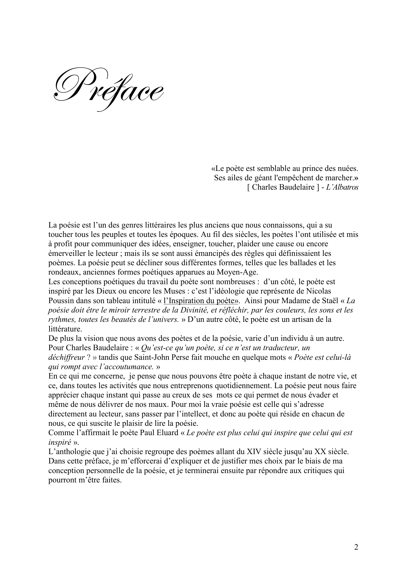 Prévisualisation du document Préface sur l'anthologie des 90 poèmes classiques et contemporains