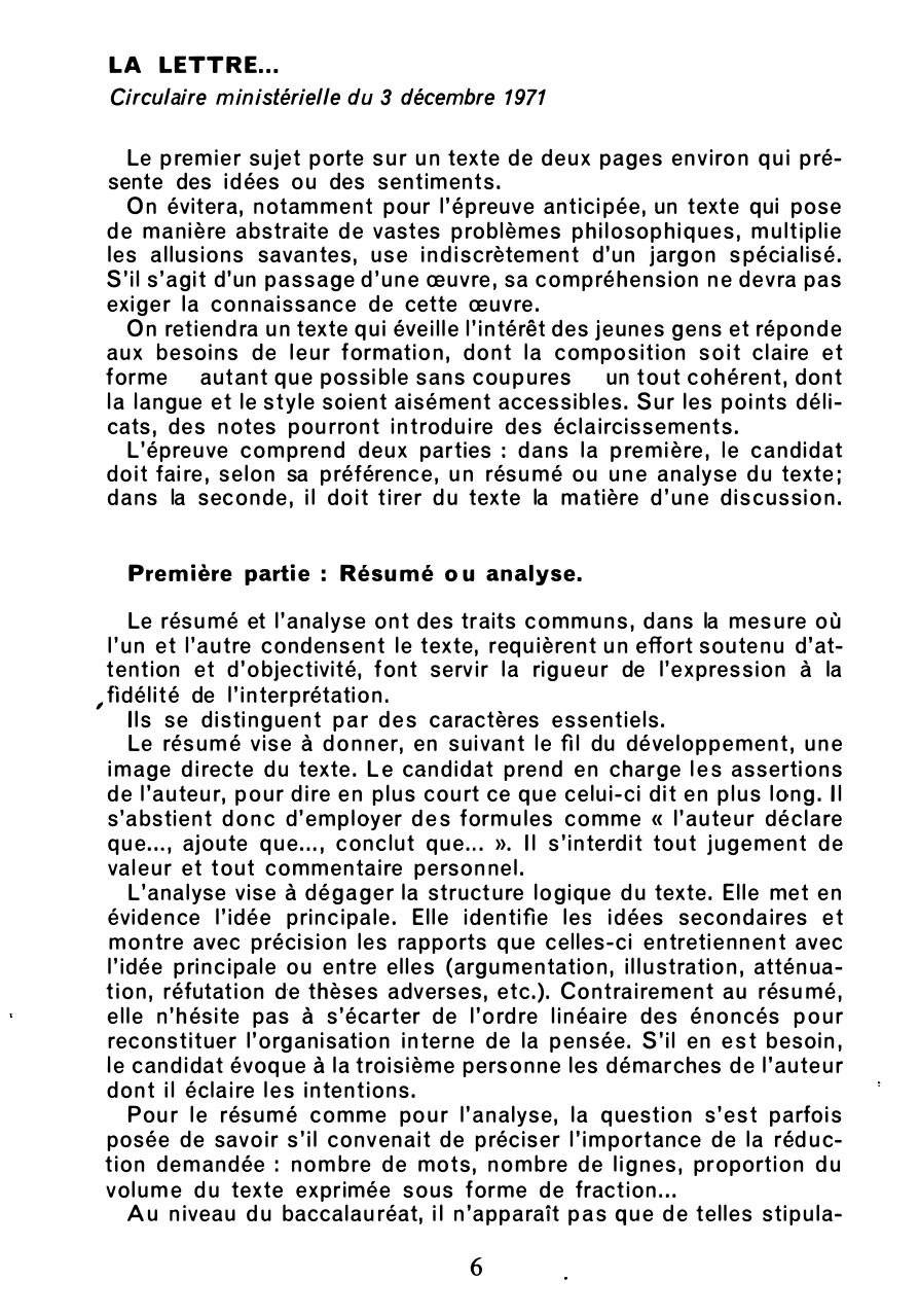 Prévisualisation du document PREMIER SUJET analyse ou résumé  suivi d’une  discussion