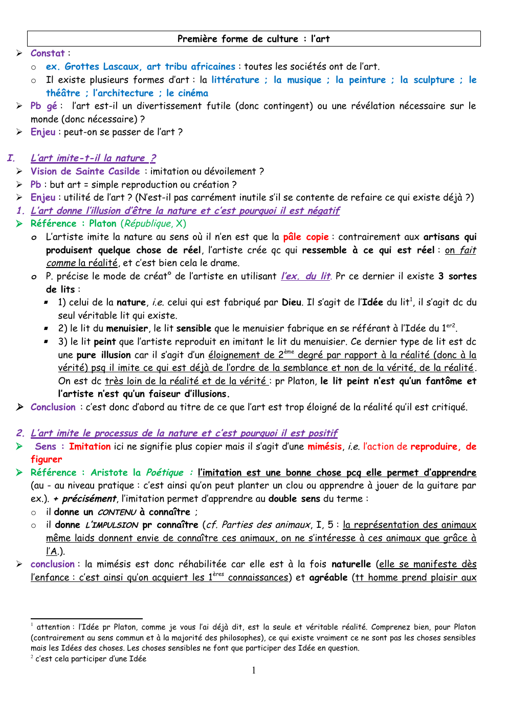Prévisualisation du document Première forme de culture : l’art