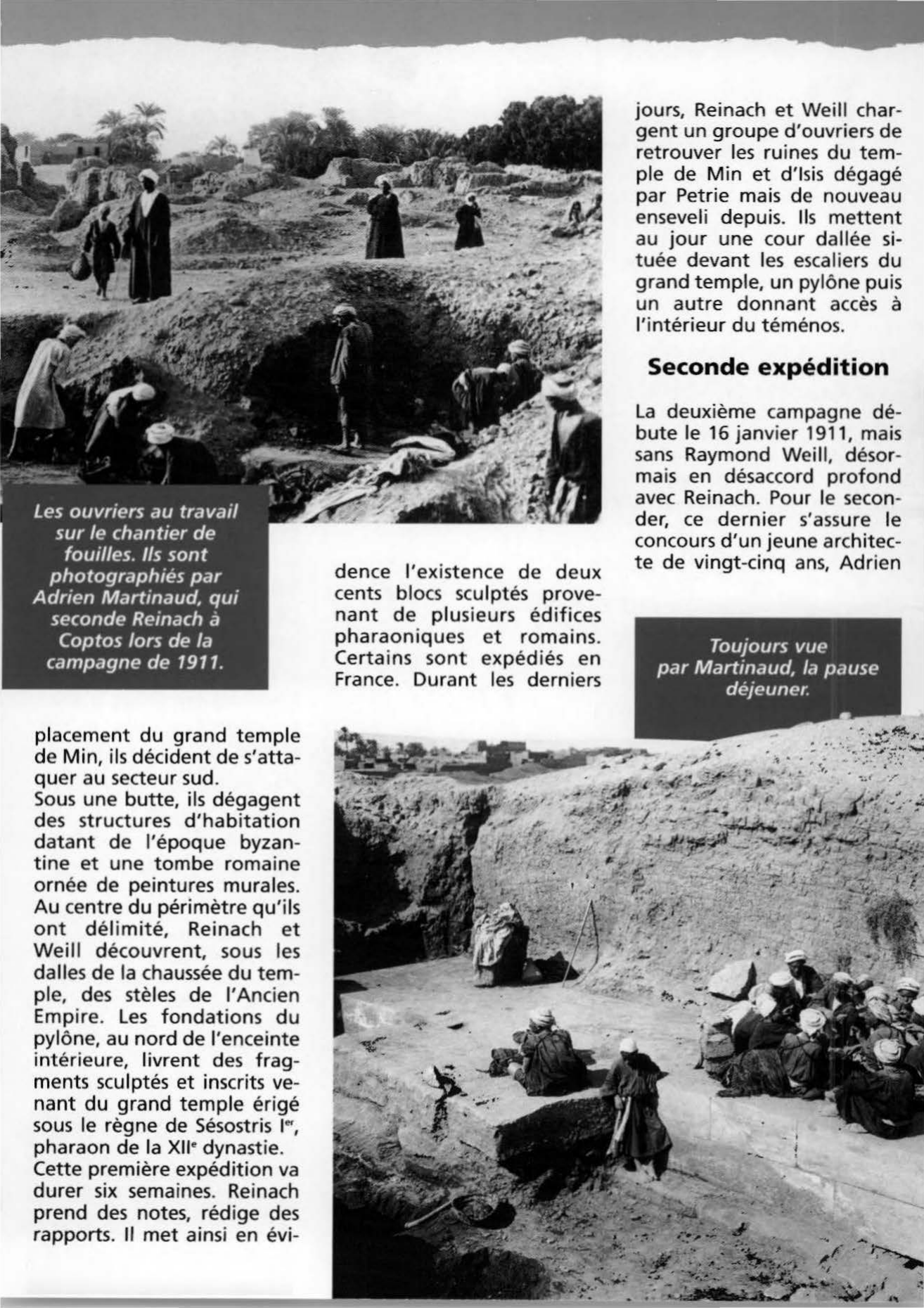 Prévisualisation du document Premières fouilles à Coptos