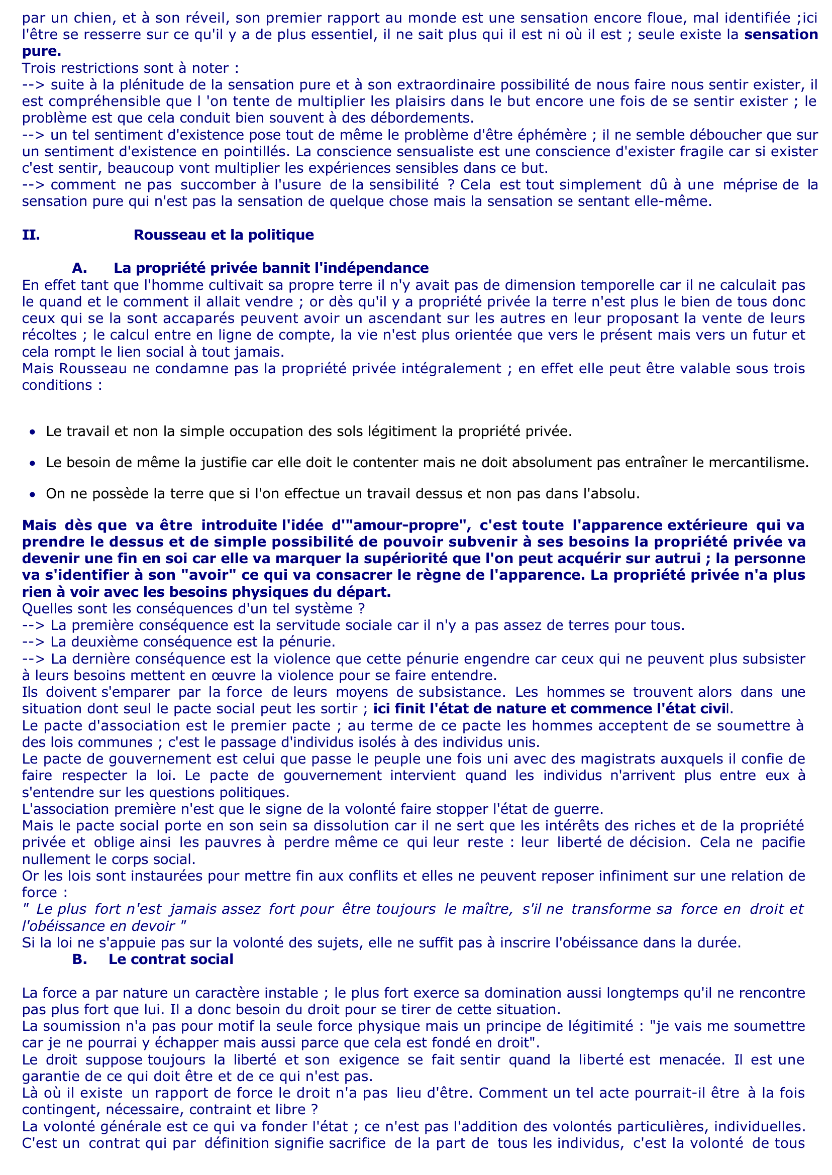 Prévisualisation du document Présentation de la philosophie de Jean-Jacques ROUSSEAU.