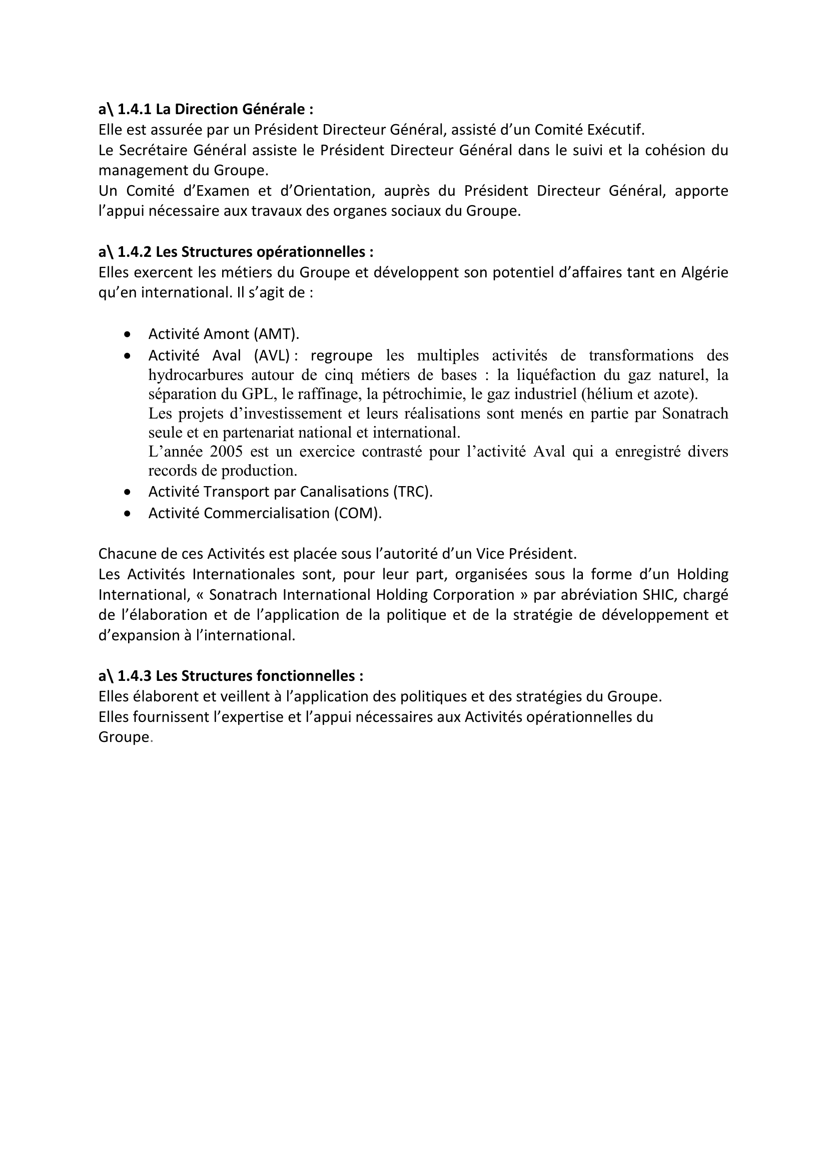 Prévisualisation du document Présentation de la SONATRACH