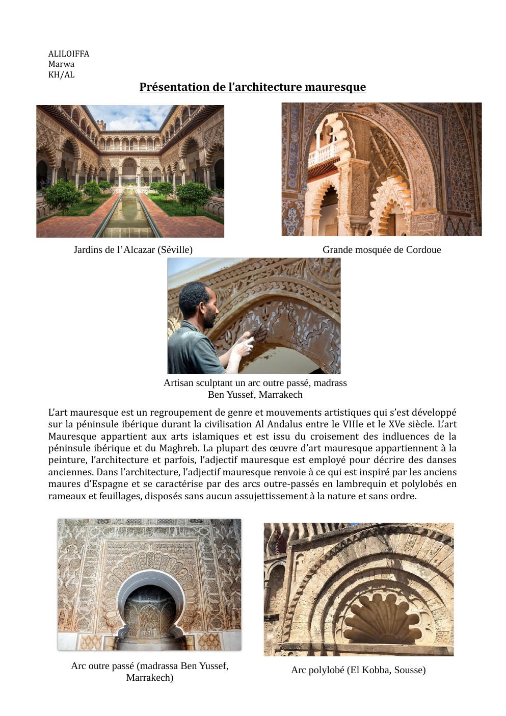 Prévisualisation du document présentation de l'architecture mauresque