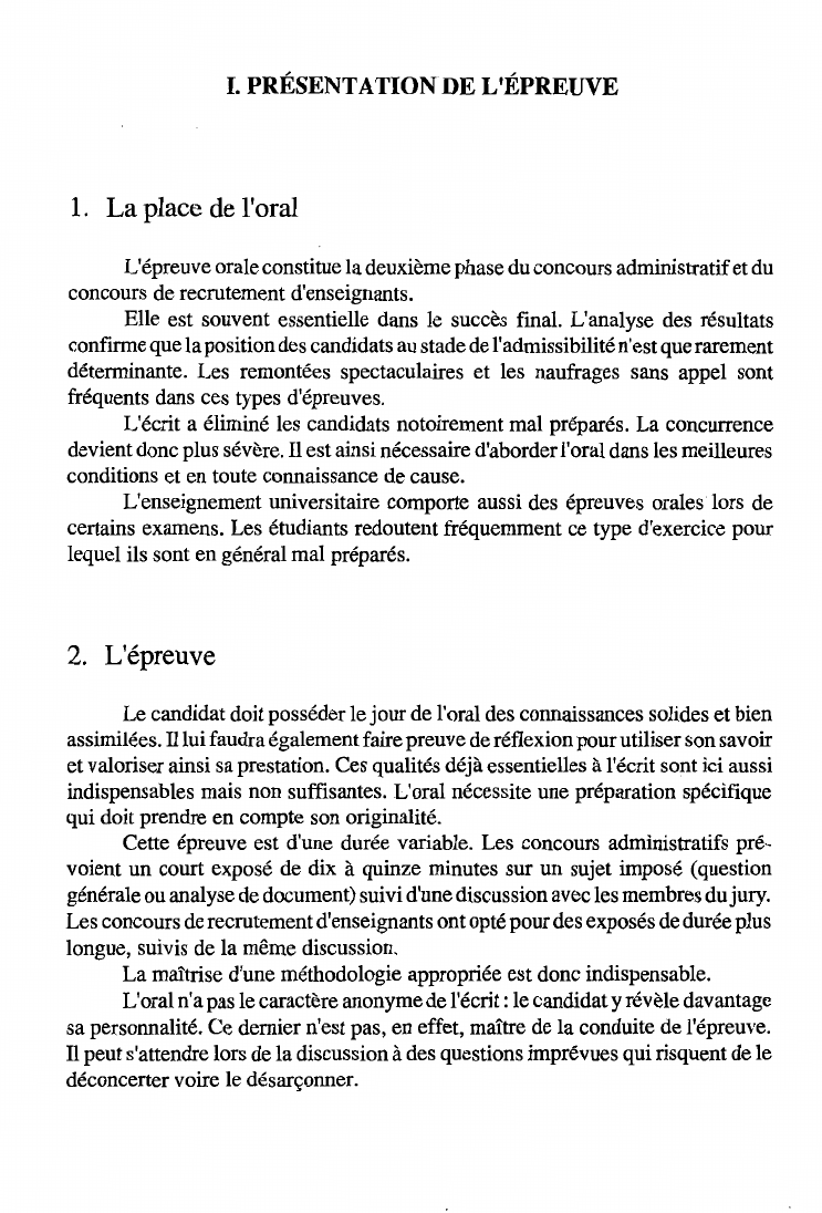 Prévisualisation du document PRÉSENTATION DE L'ÉPREUVE ORAL eN HISTOIRE