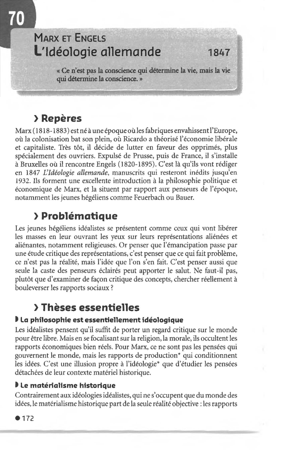 Prévisualisation du document PRESENTATION DE "L'IDEOLOGIE ALLEMANDE" DE MARX ET ENGELS