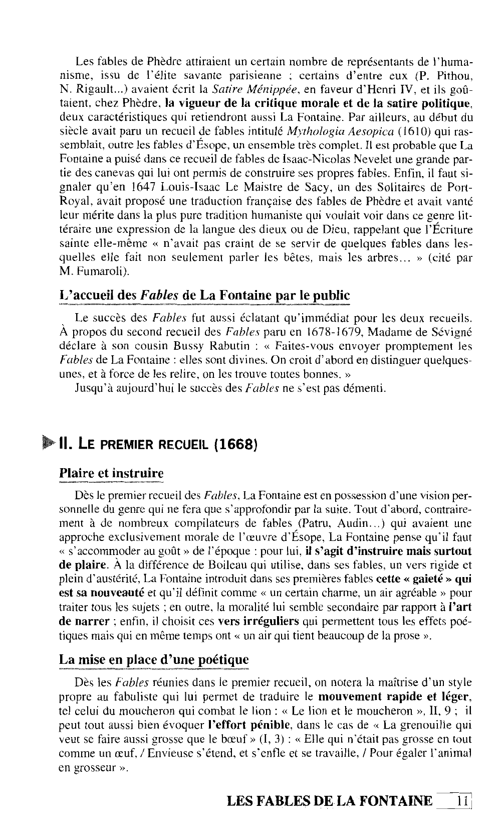 Prévisualisation du document Présentation générale des Fables de La Fontaine