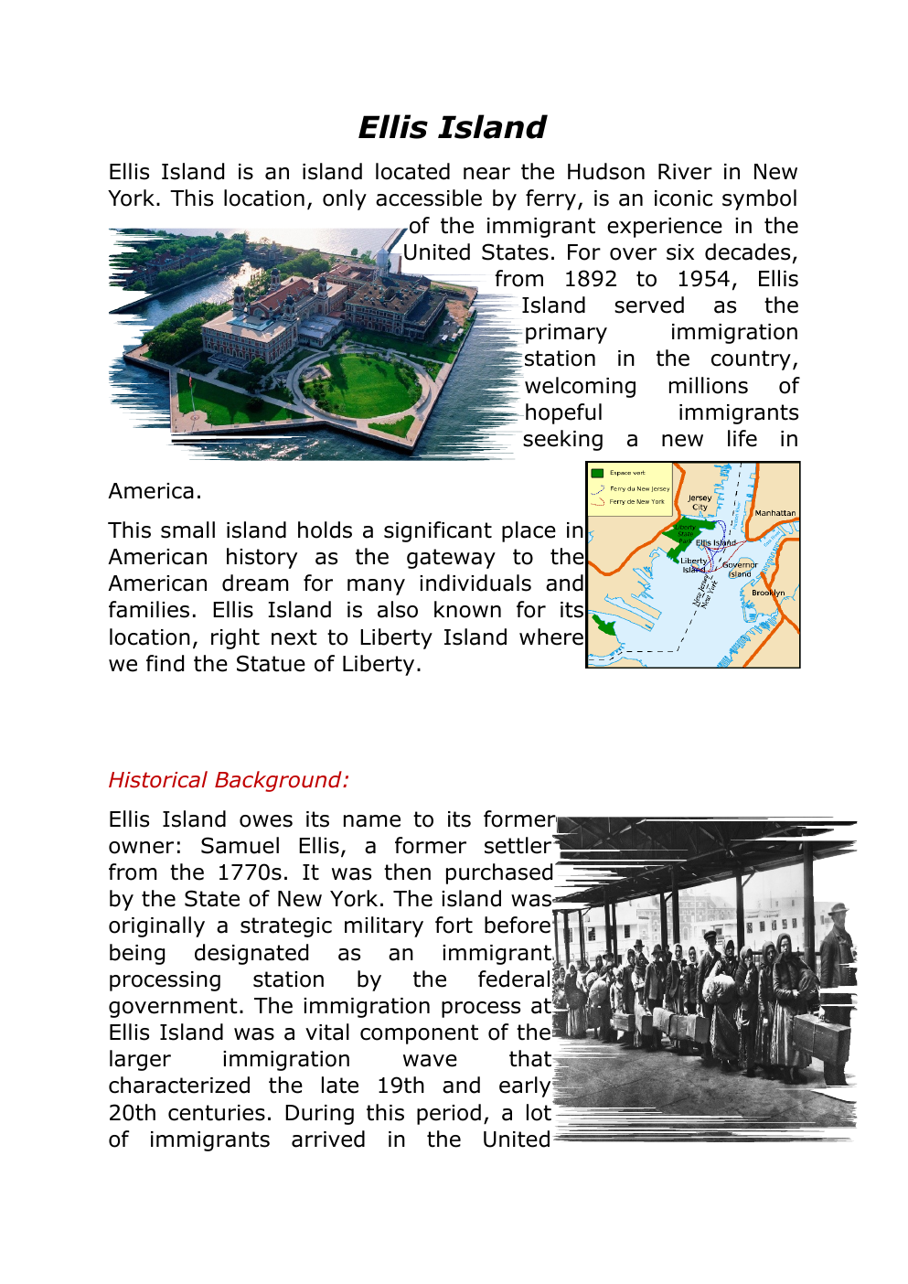 Prévisualisation du document présentation sur Ellis Island