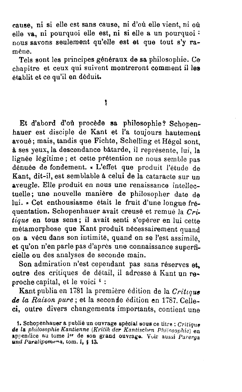 Prévisualisation du document PRINCIPES GÉNÉRAUX DE LA PHILOSOPHIE DE SCHOPENHAUER
