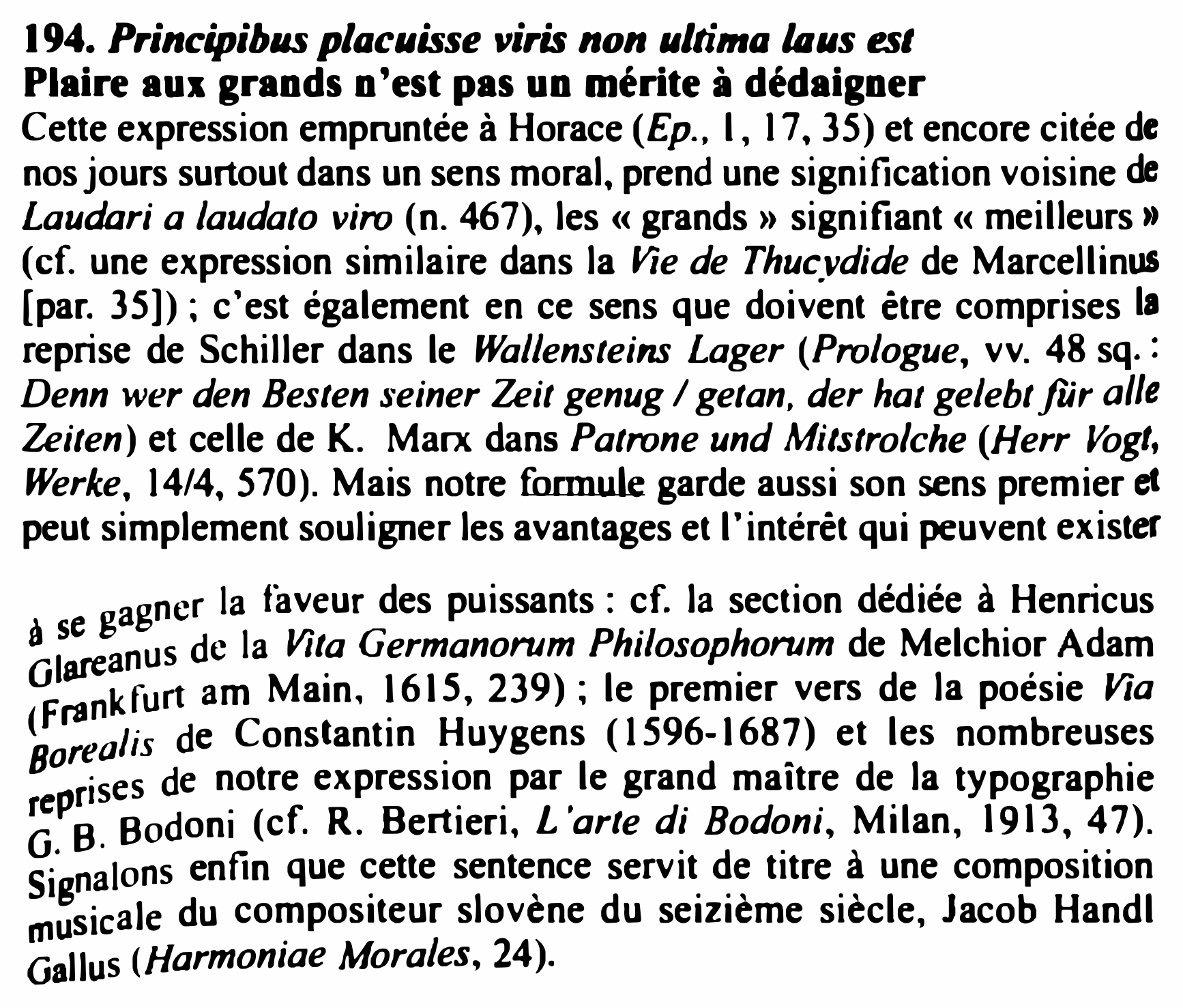 Prévisualisation du document Principibus placuisse vins non ultima laus est / Plaire aux grands n'est pas un mérite à dédaigner