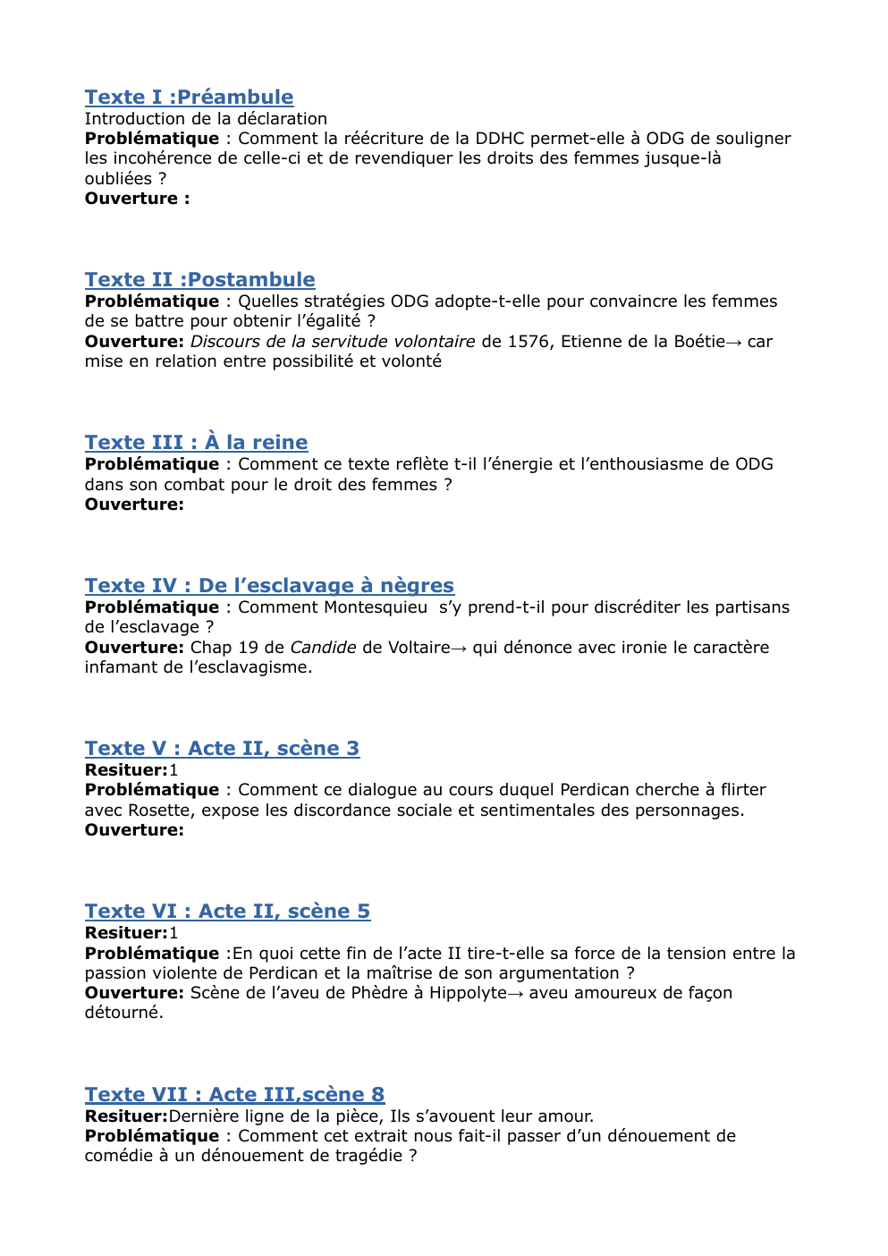 Prévisualisation du document Problématique : Comment la réécriture de la DDHC permet-elle à ODG de souligner les incohérence de celle-ci et de revendiquer les droits des femmes jusque-là oubliées ?