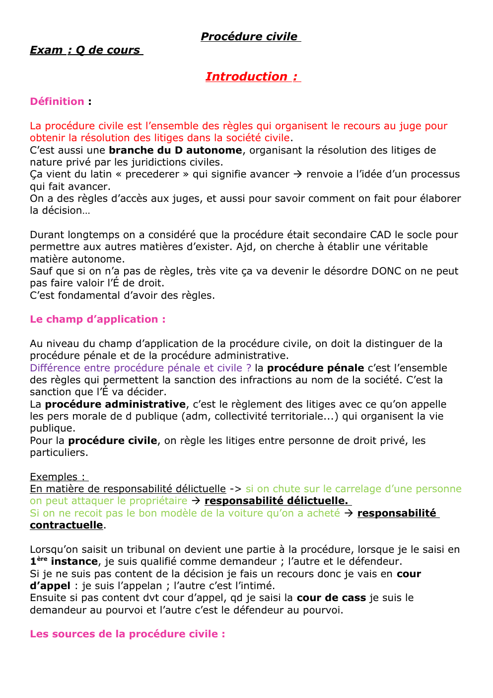 Prévisualisation du document procédure civil