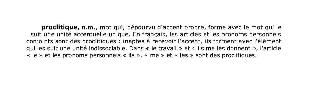 Prévisualisation du document proclitique, n.
