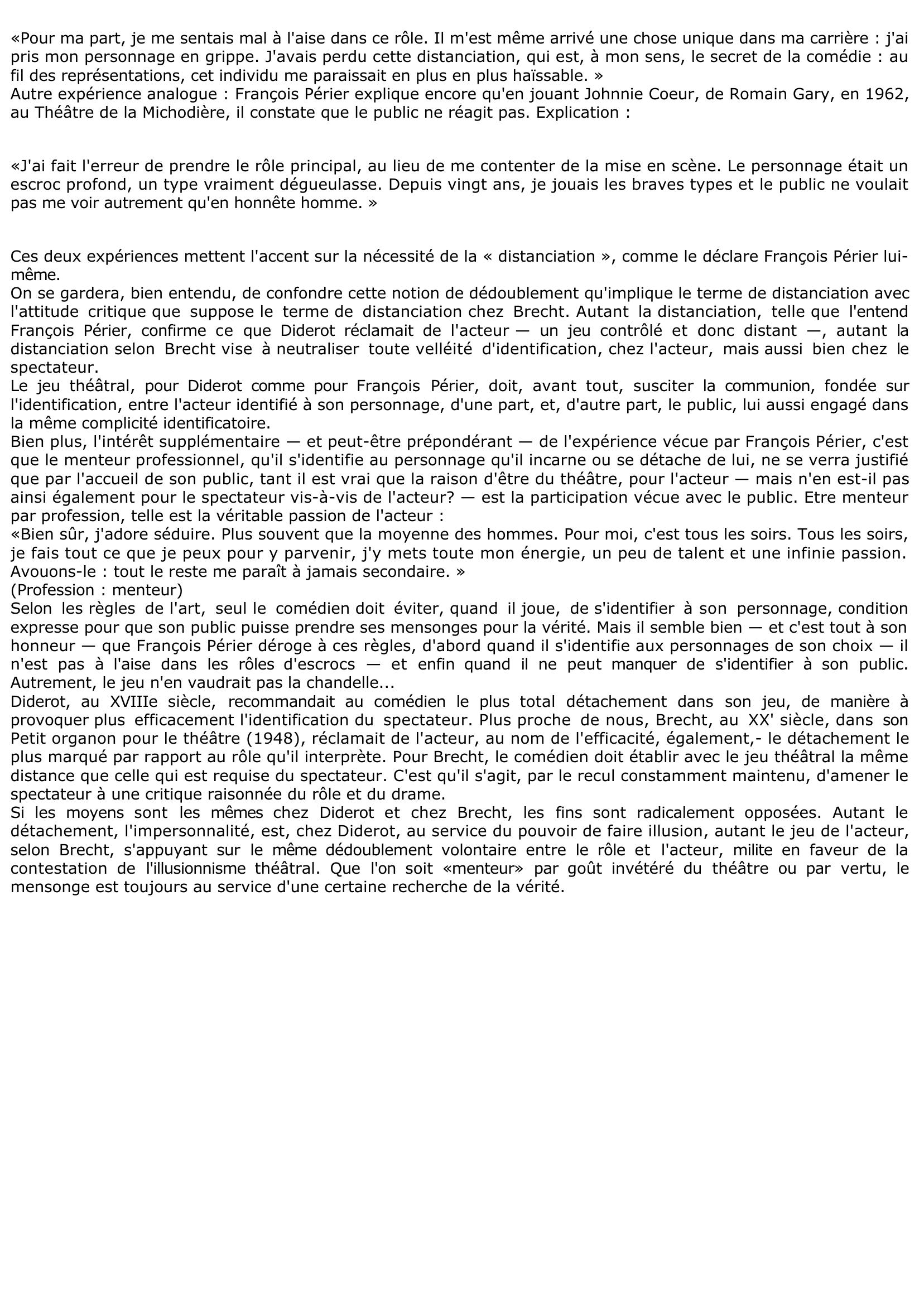 Prévisualisation du document Profession : menteur. François Périer