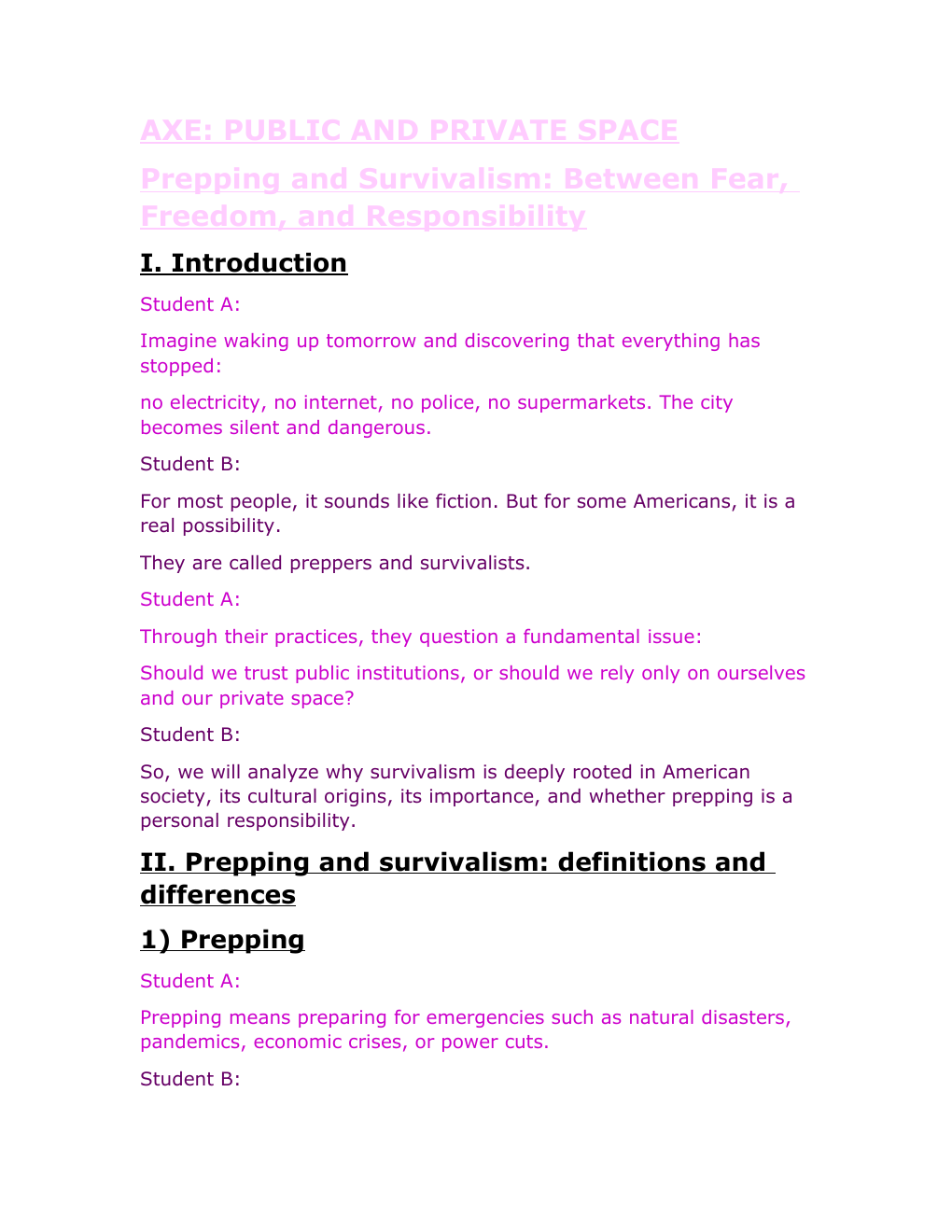 Prévisualisation du document projet anglais sur prepping