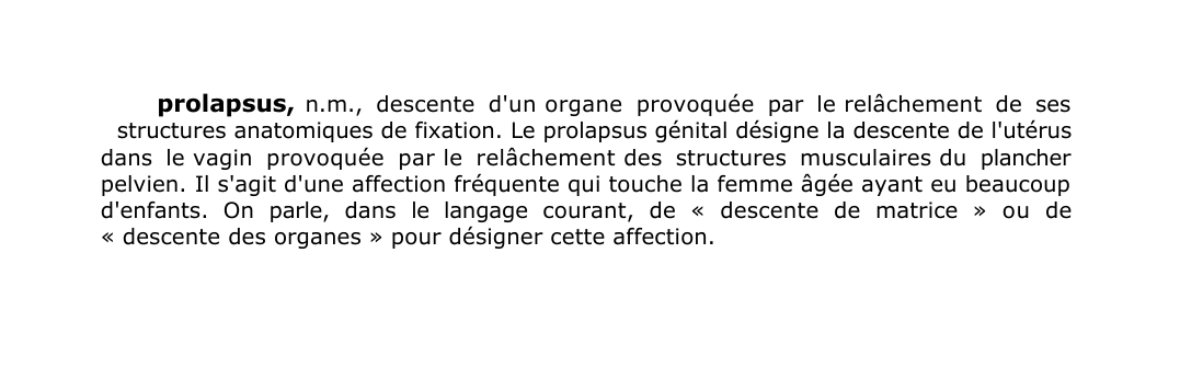 Prévisualisation du document prolapsus, n.