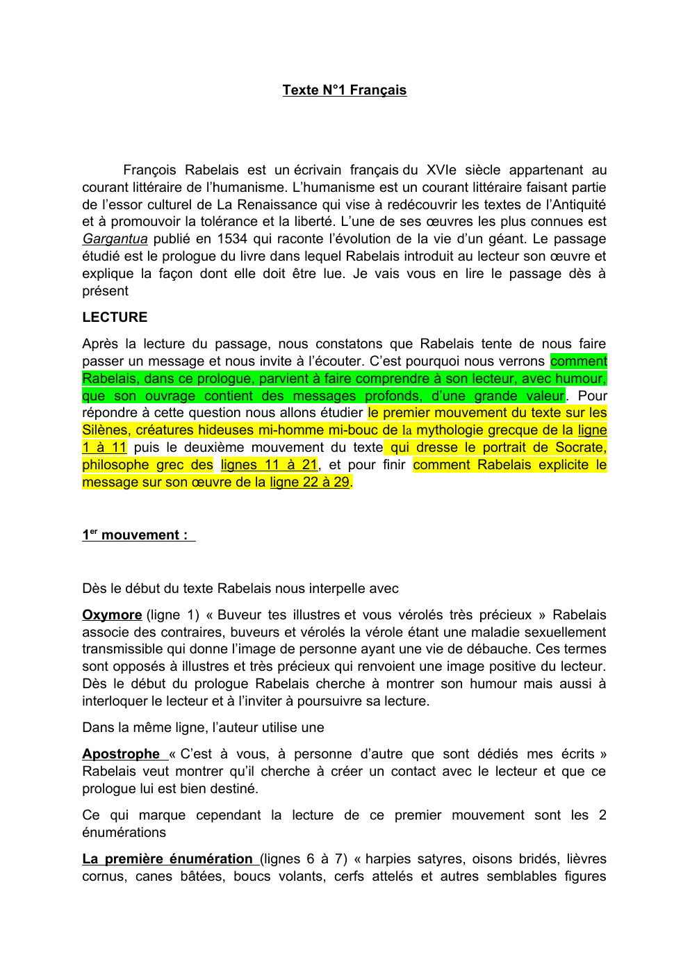 Prévisualisation du document Prologue Gargantua