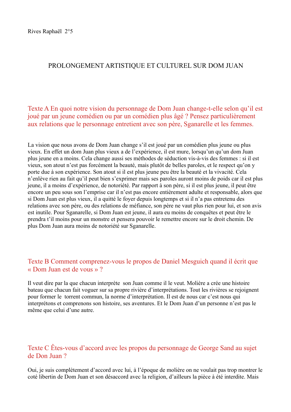 Prévisualisation du document Prolongement artistique et culturel Don Juan