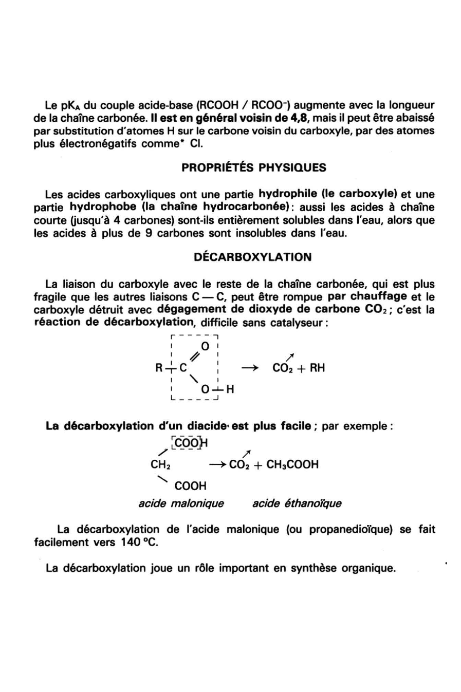 Prévisualisation du document Propriété du carboxyle - Décarboxylation