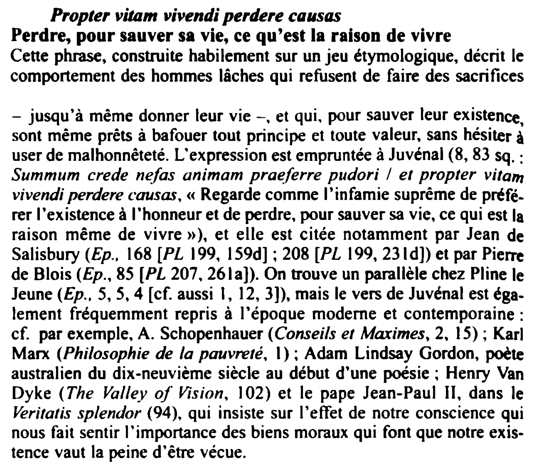 Prévisualisation du document Propter vitam vivendi perdere causas