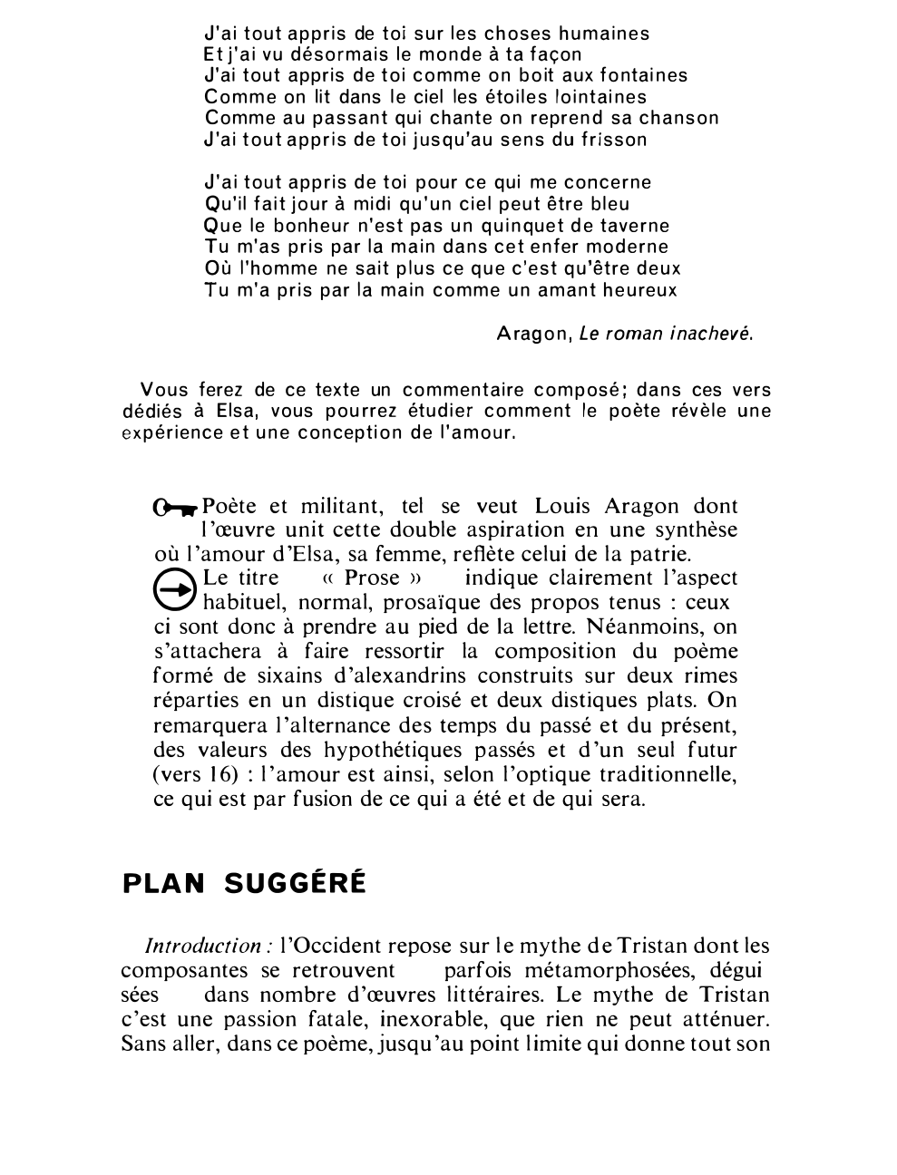 Prévisualisation du document PROSE DU BONHEUR ET D'ELSA d'Aragon, Le roman inachevé. Commentaire