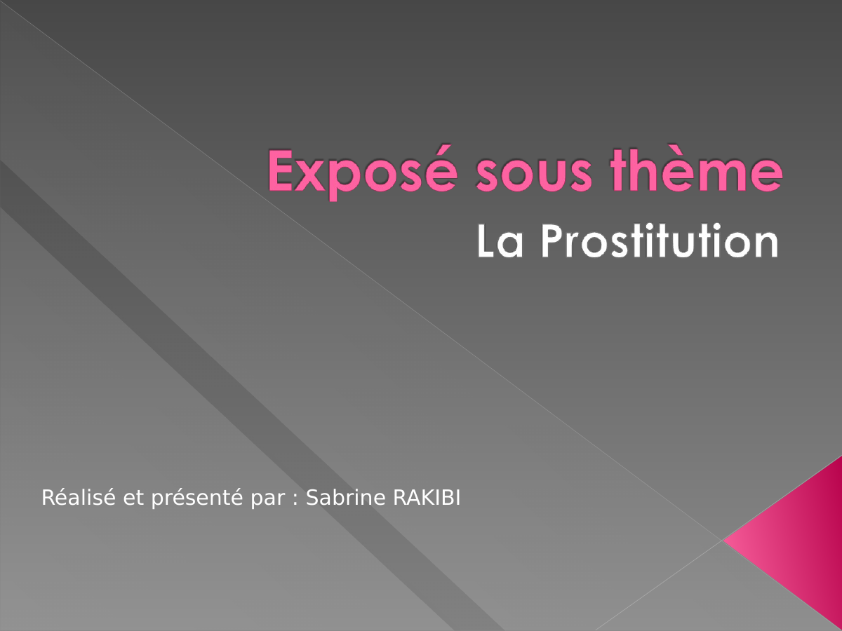 Prévisualisation du document Prostitution