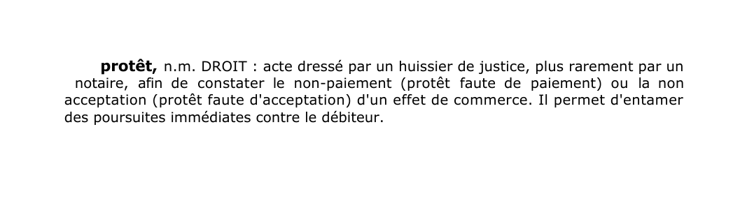 Prévisualisation du document protêt, n.