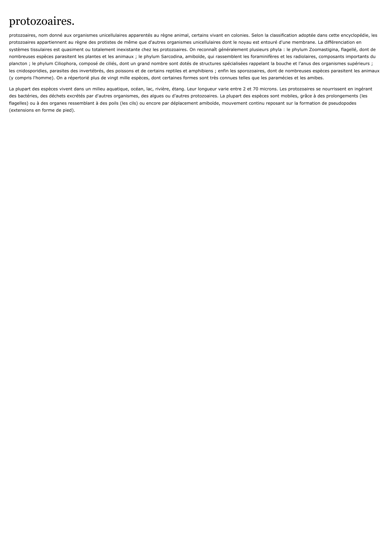 Prévisualisation du document protozoaires.