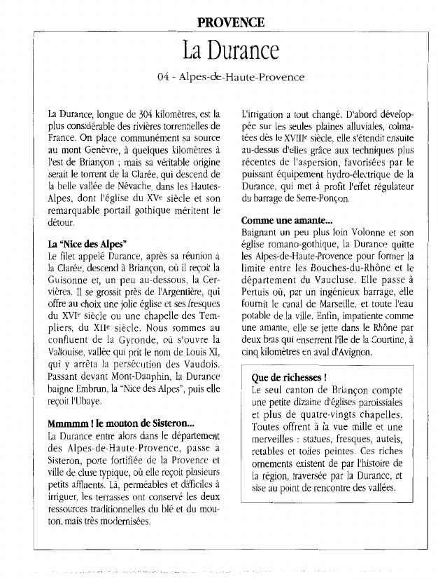 Prévisualisation du document PROVENCELa Durance04 - Alpes-de-Haute-Provence.