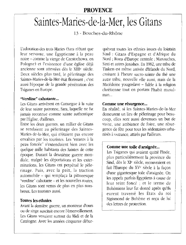 Prévisualisation du document PROVENCESaintes-Maries-de-la-Mer, les Gitans.