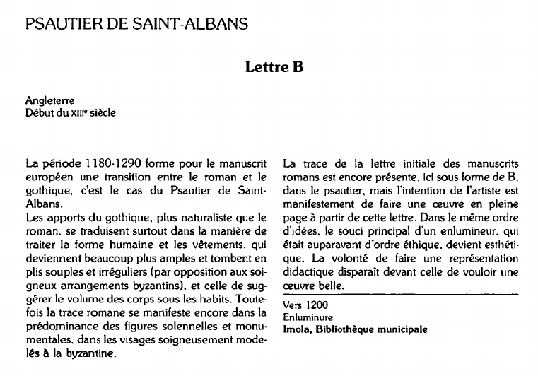 Prévisualisation du document PSAUTIER DE SAINT-ALBANS:Lettre B (analyse).