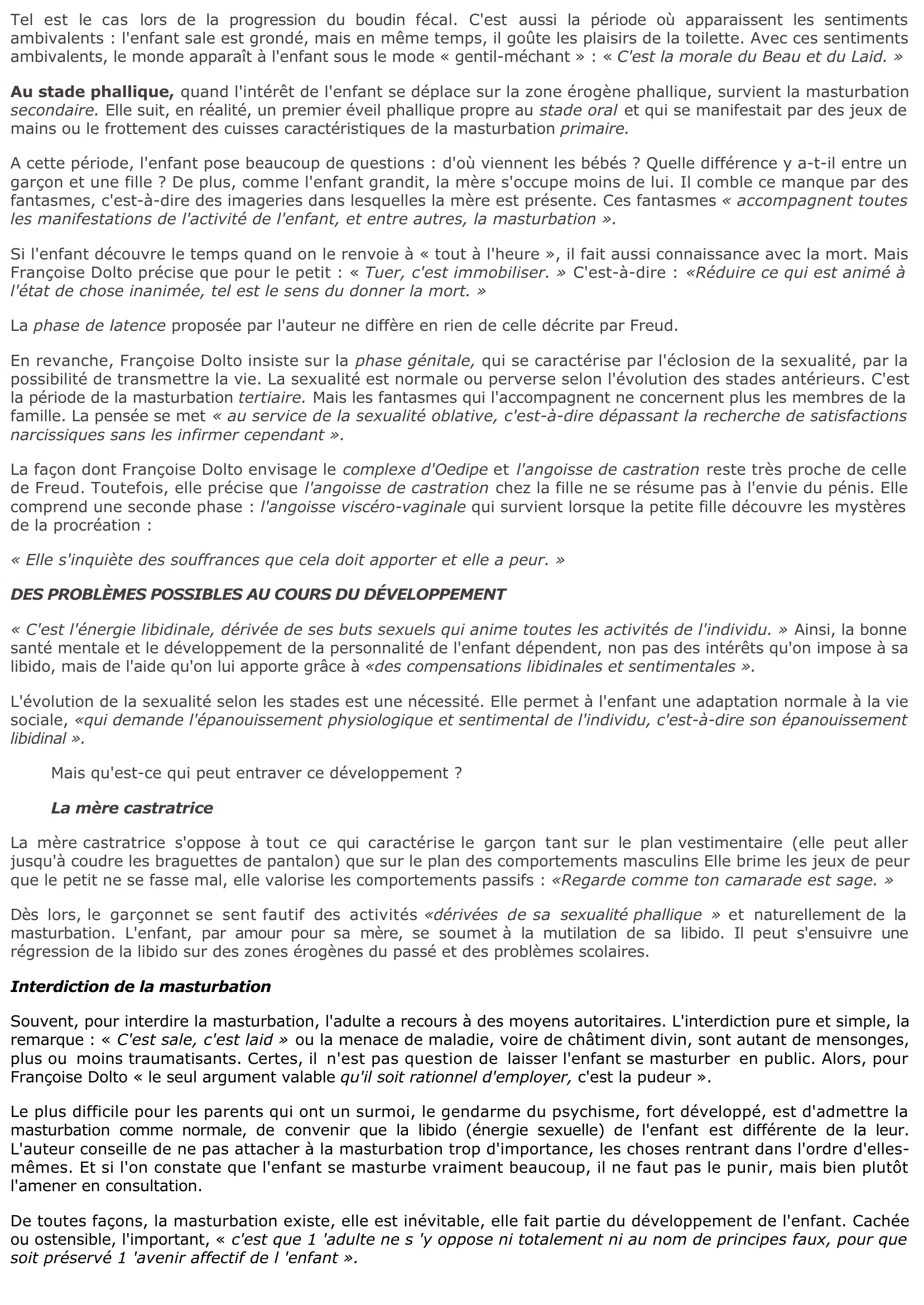 Prévisualisation du document Psychanalyse et pédiatrie de Françoise Dolto