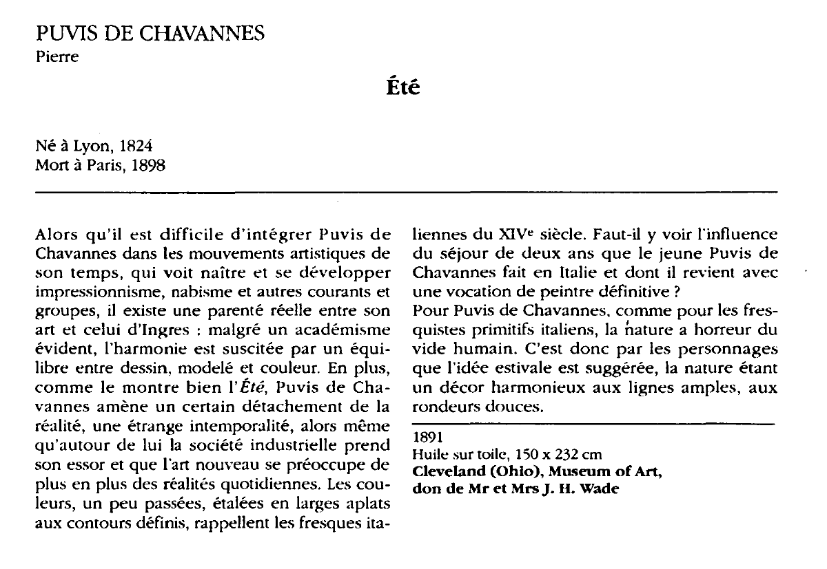 Prévisualisation du document PUVIS DE CHAVANNES Pierre : Été